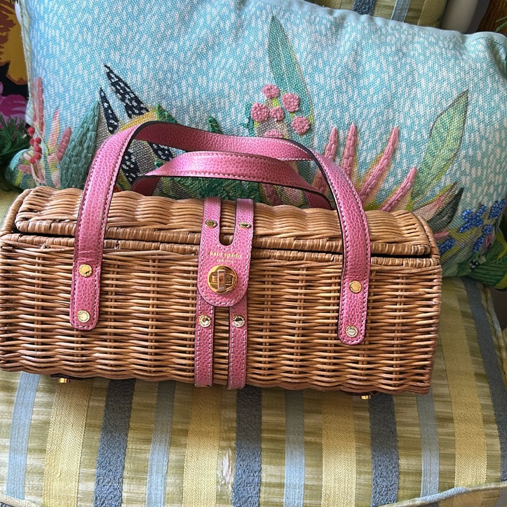 Kate Spade straw/wicker purse